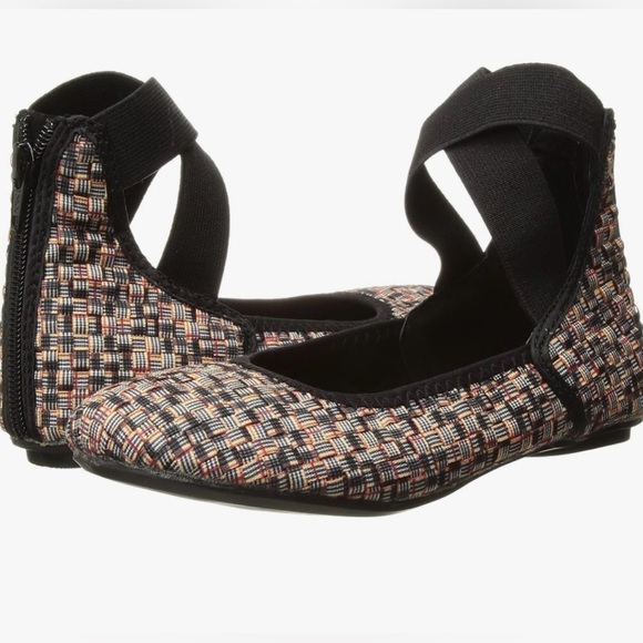 NIB KIDS BERNIE MEV MONICA K BIG GIRLS ZIPPER BACK BALLET FLAT SIZE 34 / U.S. 2 - Picture 5 of 9